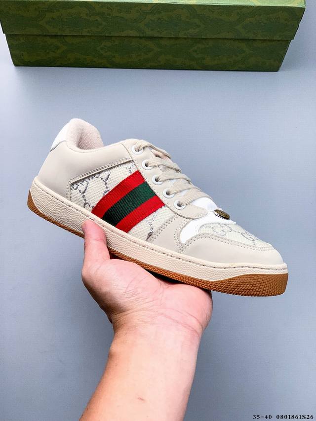 Gucci Distressed Screener Sneaker Gucci dirty shoes series official synchronizat