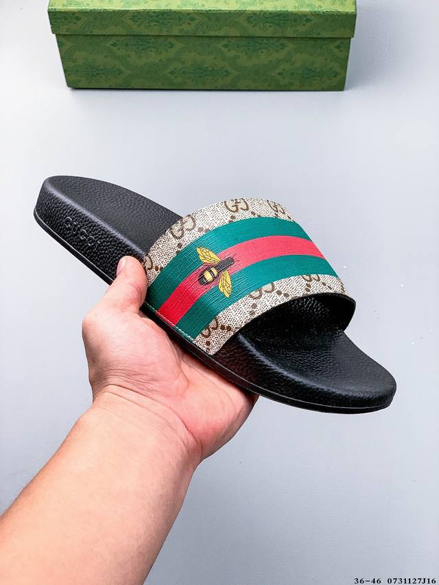 Gucci printed slippers, 5D printed, original packaging! Top-quality couple's sty
