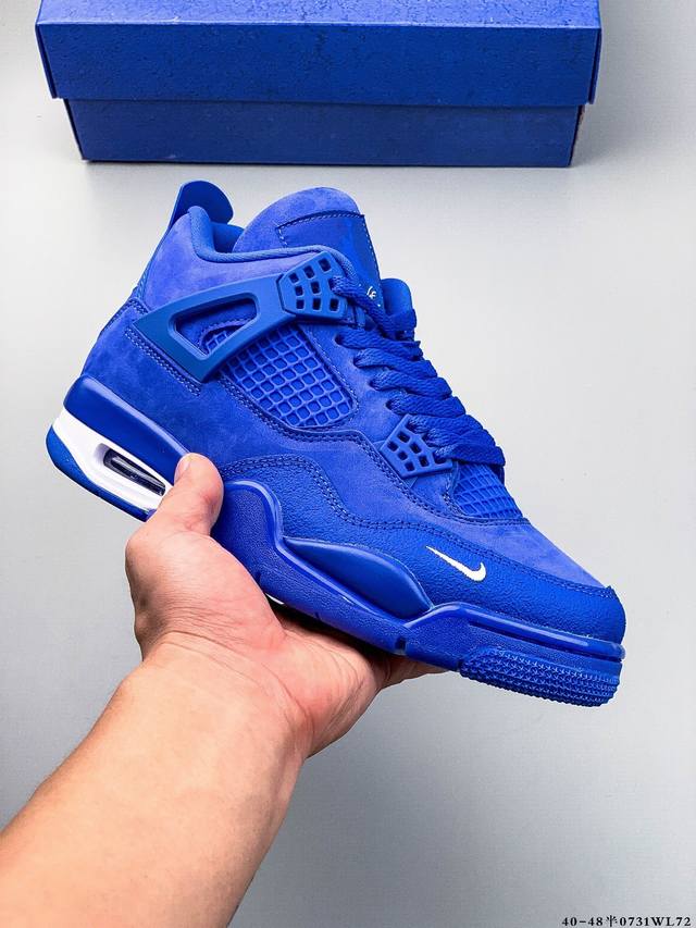 Pure original version! Air Jordan 4 Retro Og Cement Aj4 Joe 4 retro casual sport
