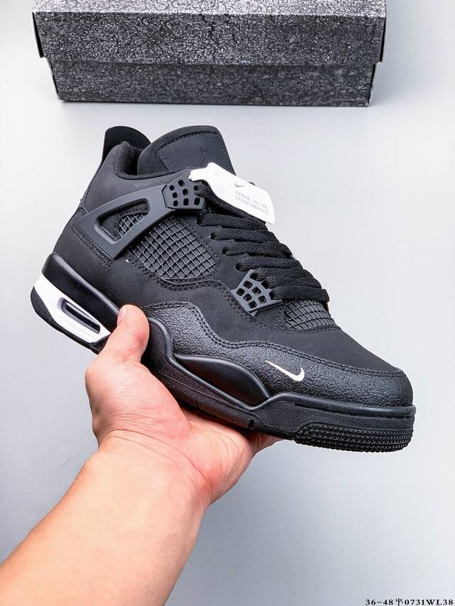 Company-level! Air Jordan 4 Retro Og Cement Aj4 Joe 4 Retro Casual Sports Baske