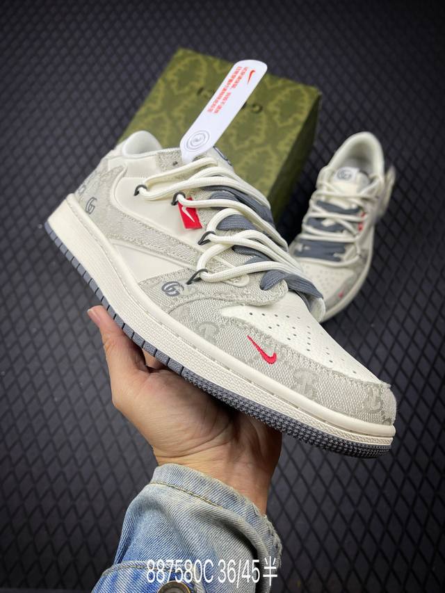 C Corporate-grade Nike Air Jordan 1 X Travis Scott Aj1 inverted hook Joe One inv