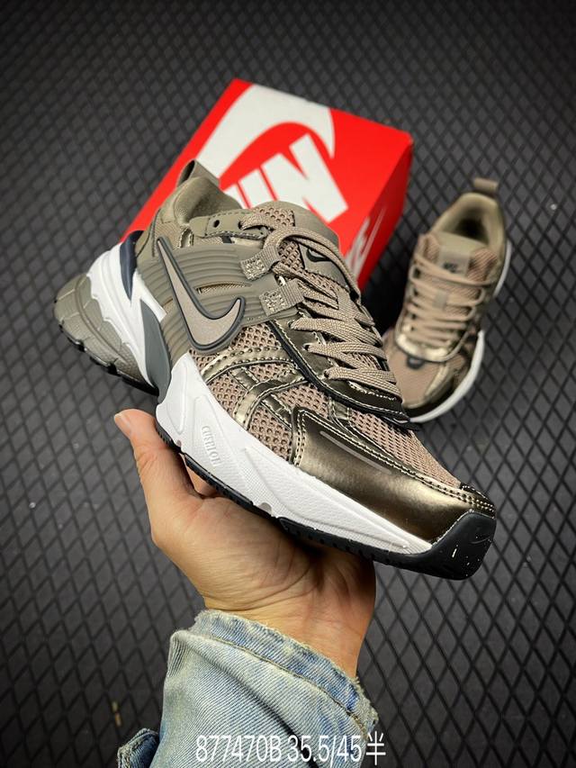 B Corporate-level Nike V2K Run running shoes, retro style mesh breathable sports