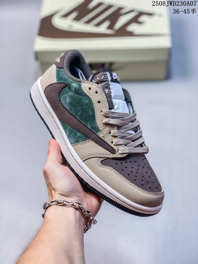 Corporate-level Nike Air Jordan 1 X Travis Scott Aj1 inverted hook Joe One inve