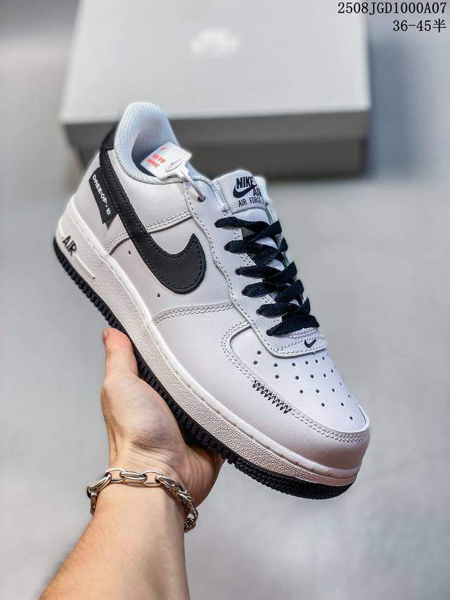 Corporate-grade with half sizes Nike Air Force 1 '07 low-top, thick-soled, heig