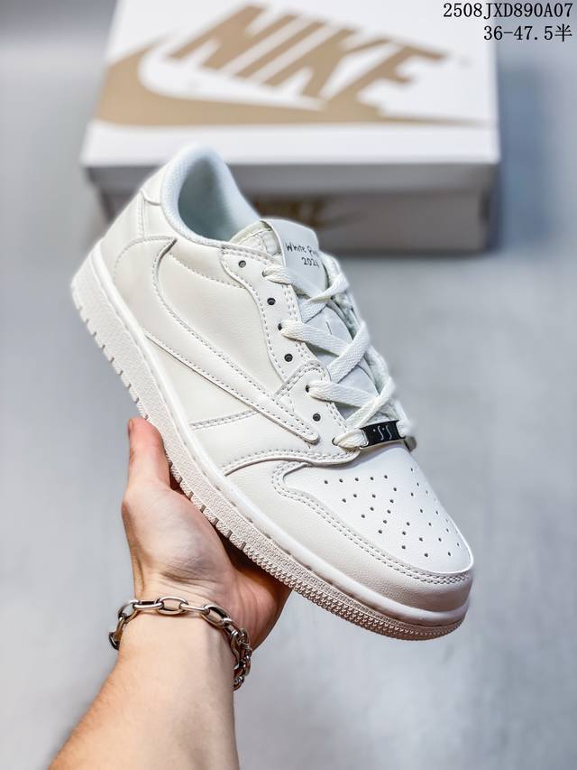 Company-level Aj1 inverted hook Travis Scott X Air Jordan 1 "Reverse Mocha" Aj1
