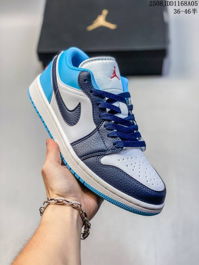 Jordan Air Jordan 1 Low "Laser Blue" cool and versatile low-top retro basketball