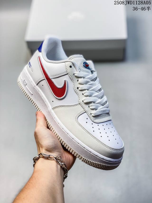 Corporate-grade with half sizes Nike Air Force 1 '07 low-top, thick-soled, heig