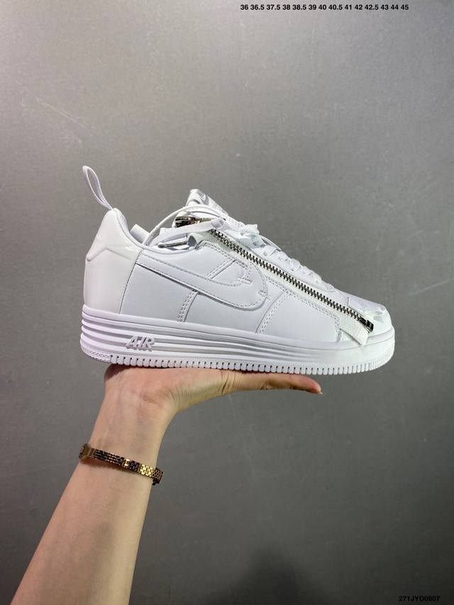 Corporate Acronym x Nike Lunar Force 1 Joint Zippered Casual Wrap Wear-Resistan