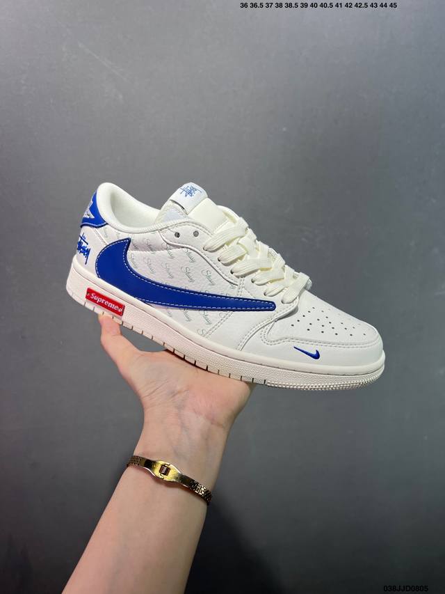 Air Jordan Aj1 Low series custom colorway Wg8850-012 Original built-in air cushi