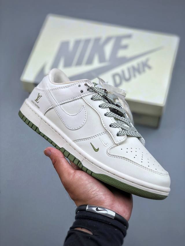 Welfare special price P version Nk Sb Dunk Low Lv joint - beige green small Cha