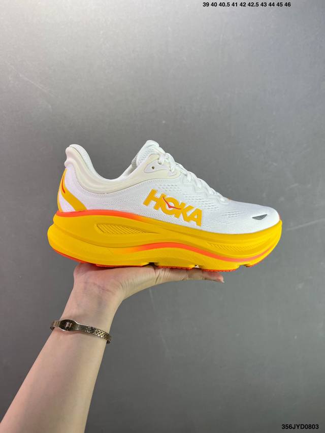 Company-level Hoka One One Bondi 9 Retro Comfortable Non-slip Wear-resistant Low