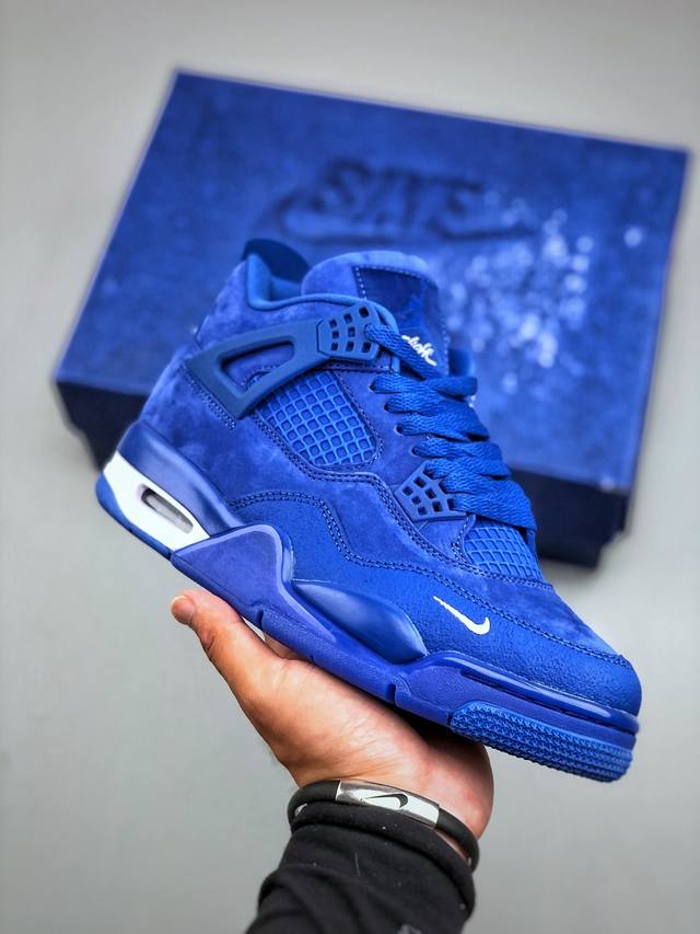 Nike Air Jordan Aj4 Retro, a four-generation Jordan collaboration with Blue Bric