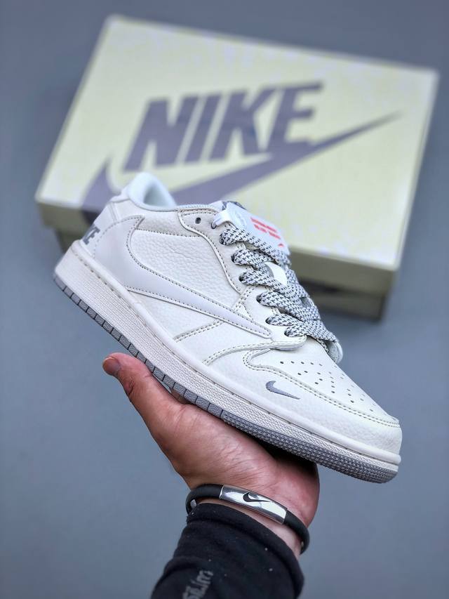 P version Nike Air Jordan 1 x Travis Scott Aj1 reverse hook Joe One reverse hook
