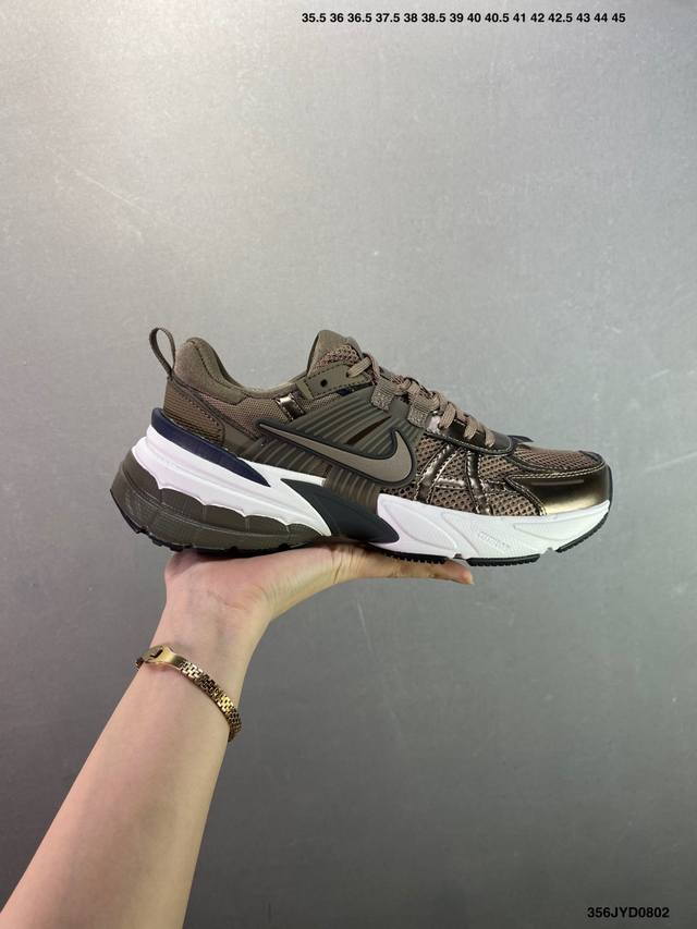 Corporate-level Nike V2K Run running shoes, retro style mesh breathable sneaker