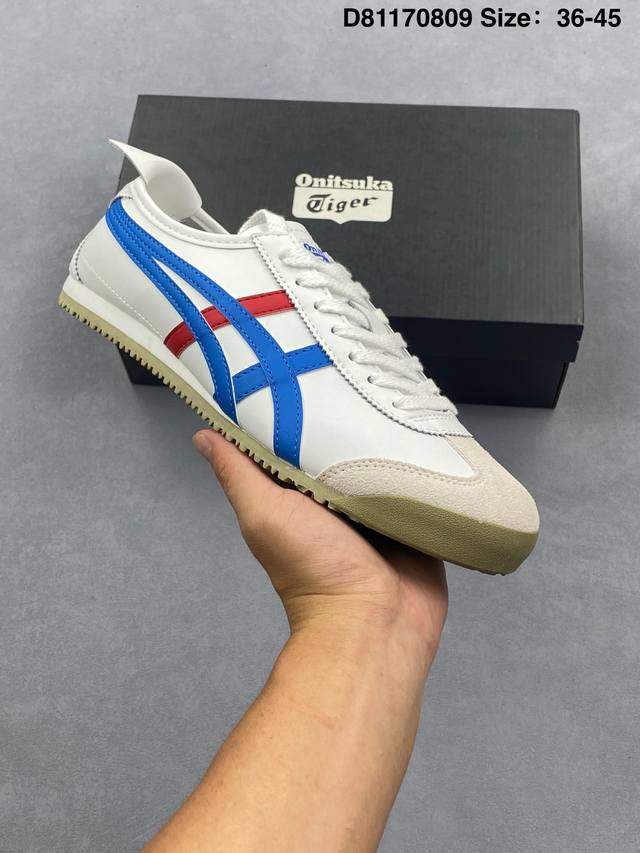 The highest-end Onitsuka Tiger Nippon Made Mexico 66 Deluxe, the company's high