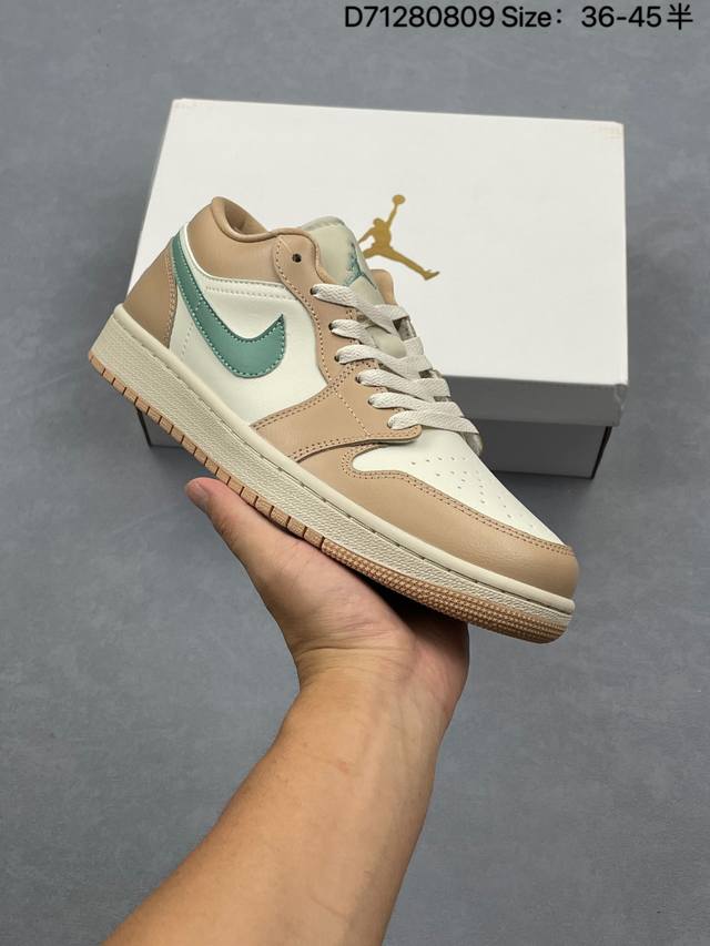 Air Jordan Aj1 Low Khaki Green Dc0774-130, brand new production line, second-tie