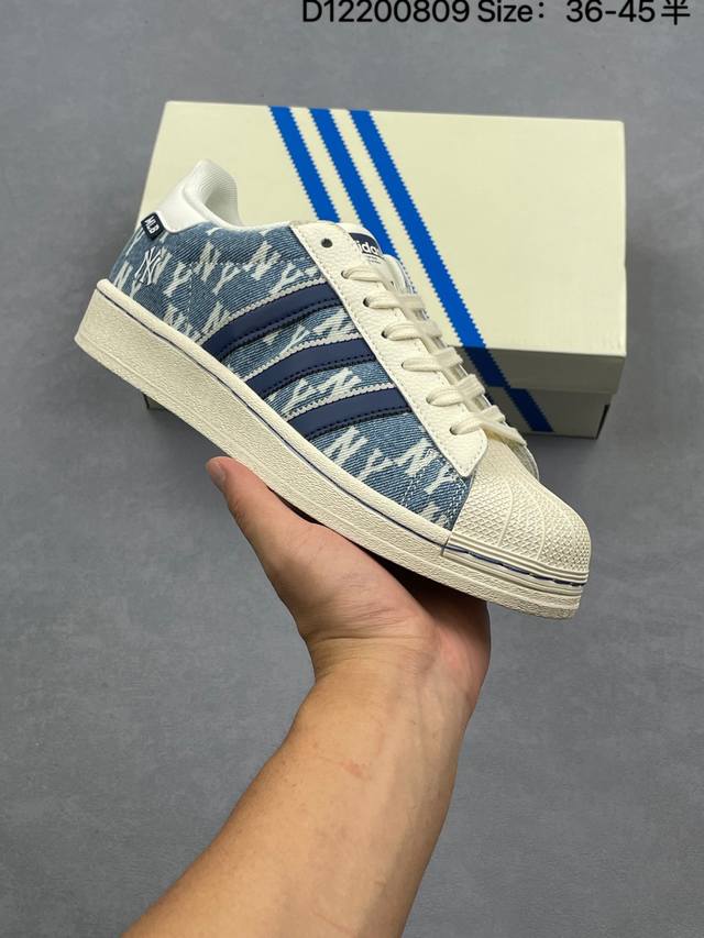 Adidas Superstar clover shell toe series classic casual sports sneakers. ID: D1