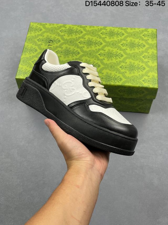 Company-level Gucci Screener sports casual fashion luxury series Gg enamel buckl