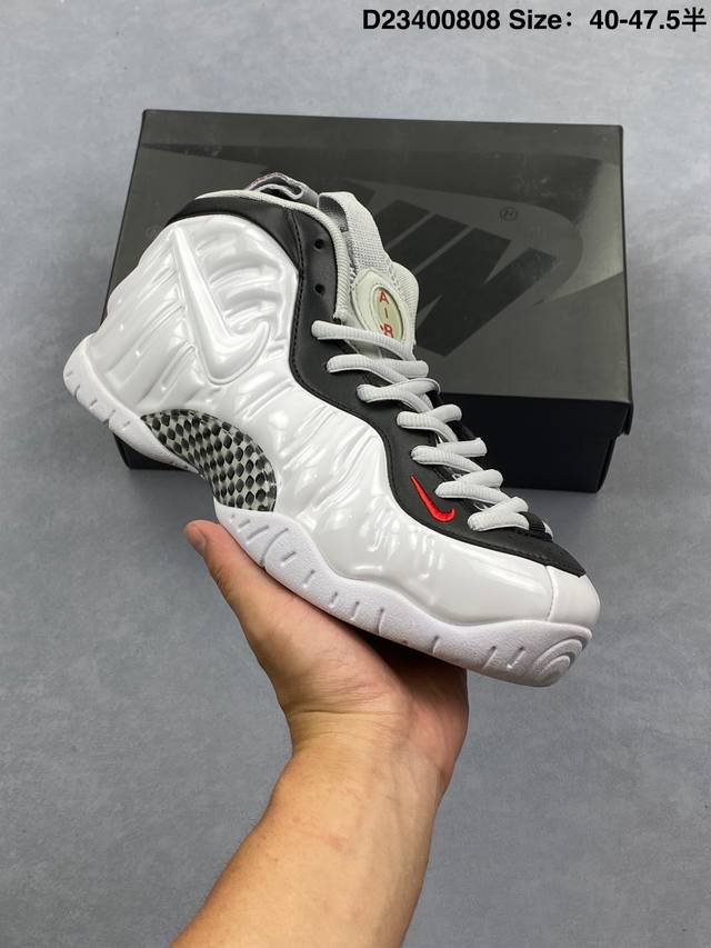 Nike Air Foamposite One mid-top retro basketball shoes, pure rubber, transparent