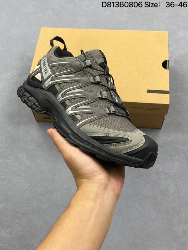 Slm Xa Pro 3D Gray Black Moon outdoor cross-country running shoes use Sensifit f