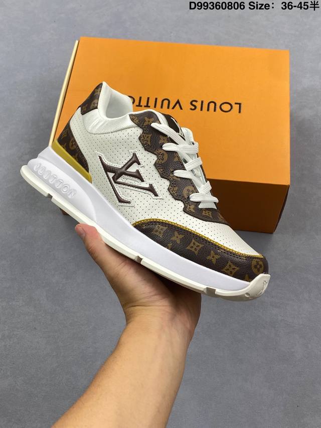 New Lv co-branded Louis Vuitton Trainer Sneaker Low casual sports culture versa