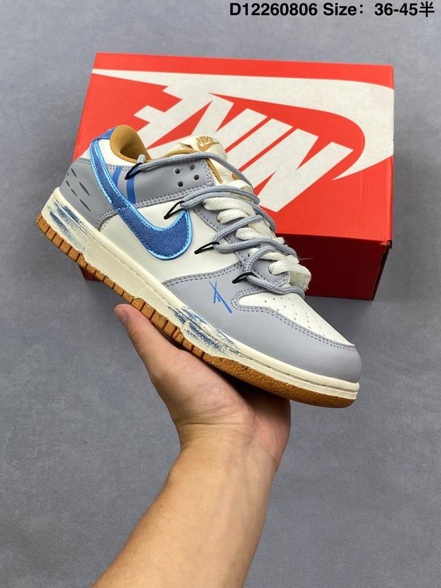 Nike SB Dunk Low Dunk series retro low-top casual skateboarding shoes. Featurin