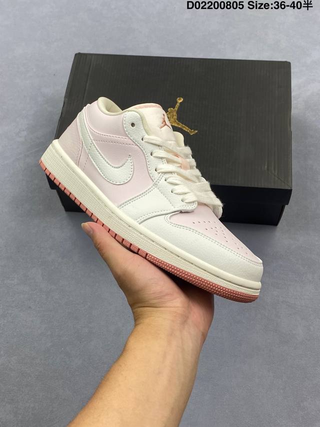 Aj1 Jordan 1 Aj1 Joe 1 low-top white and pink Jordan basketball shoe series The