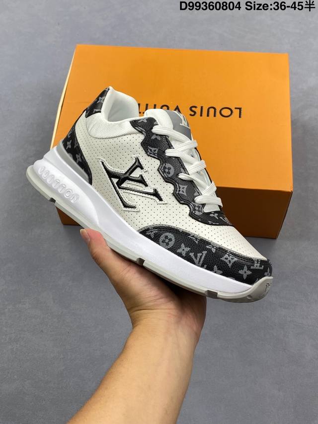 New Lv co-branded Louis Vuitton Trainer Sneaker Low casual sports culture versa