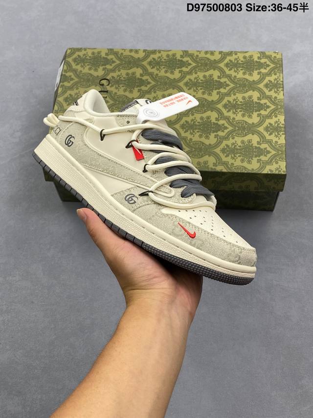 Aj1 Travis Scott X Air Jordan 1 "Reverse Mocha" Aj1 Joe 1 Ts Lightning Joint Inv