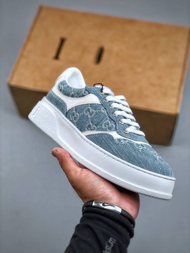 Overseas version of high-luxury Gu Screener Gg High-Top Sneaker Gucci biscuit sh
