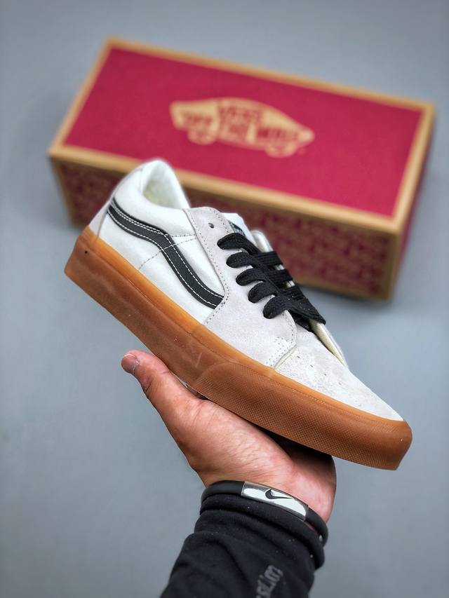 Vans Sk8-Low Off-White Raw Rubber Vans new off-white and black trim color retro
