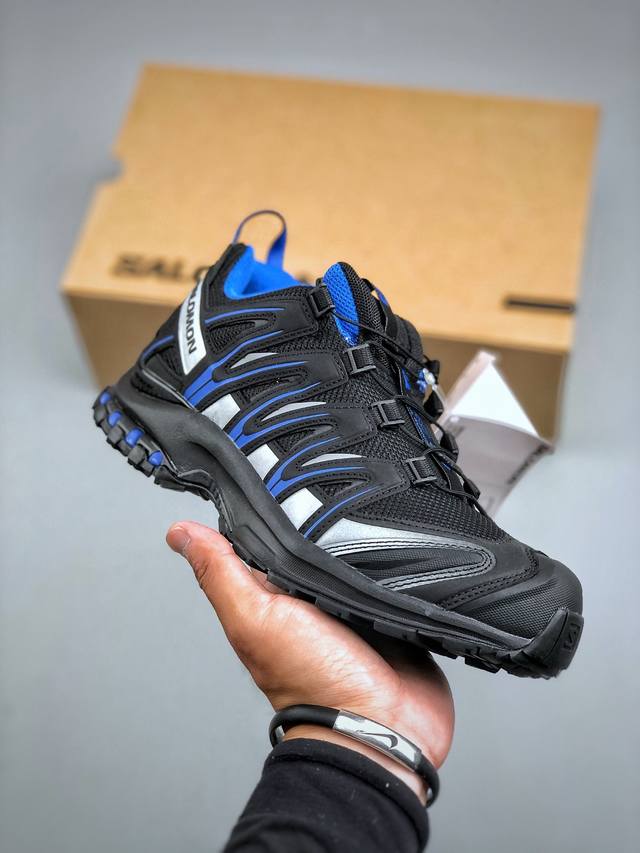 Salomon Xa Pro 3D Suede outdoor trail running shoes feature Sensifit upper techn