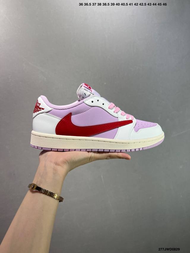 Company-level Aj1 inverted hook Travis Scott X Air Jordan 1 "Reverse Mocha" Aj1