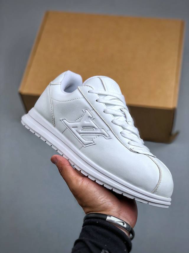 New for the season: LV Buttersoft sneakers. Designed by Pharrell Williams, Loui