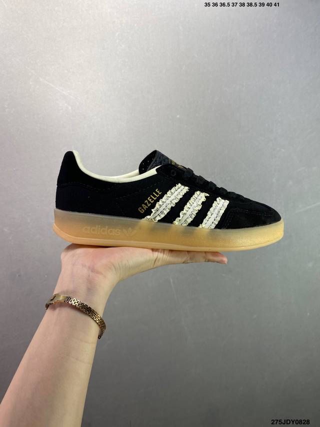 Ad Original Gazelle Indoor Trainers series, low-top, retro, versatile, casual, a