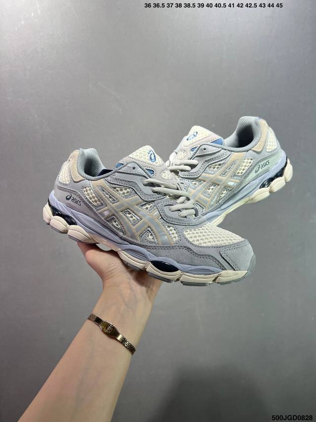 Asics Gel-Nyc breathable mesh upper with some synthetic leather material using t
