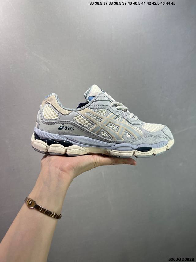 Asics Gel-Nyc breathable mesh upper with some synthetic leather material using t