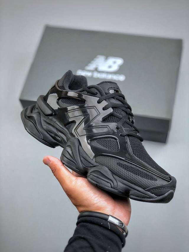 Brand new Nb New Balance 9060 All Black Gradient series retro versatile dad sty
