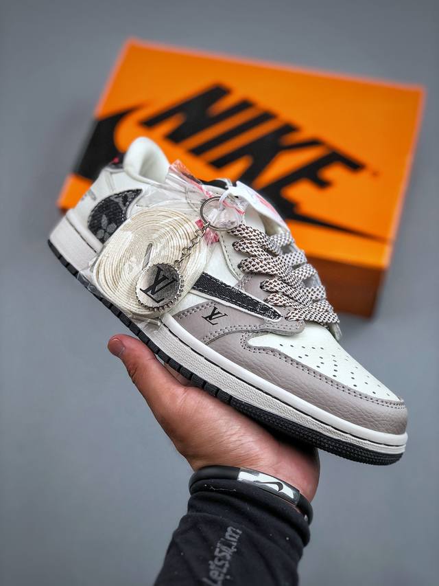C Nike Air Jordan 1 Low co-branded custom Aj co-branded - high-end custom low-to