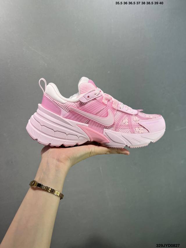 Corporate-level Nike V2K Run running shoes, retro style mesh breathable sneaker