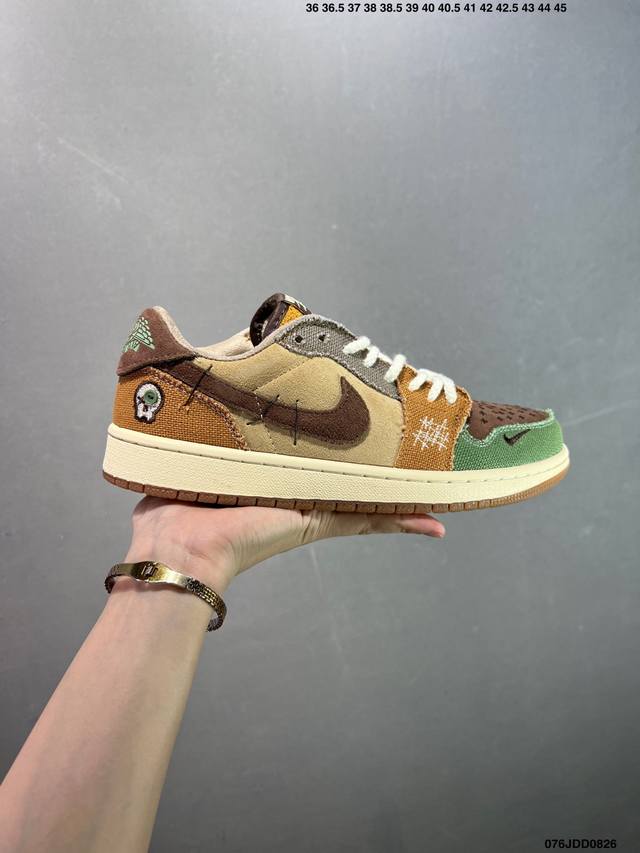Authentic Aj1 inverted hook Travis Scott x Air Jordan 1 "Reverse Mocha" Aj1 Joe