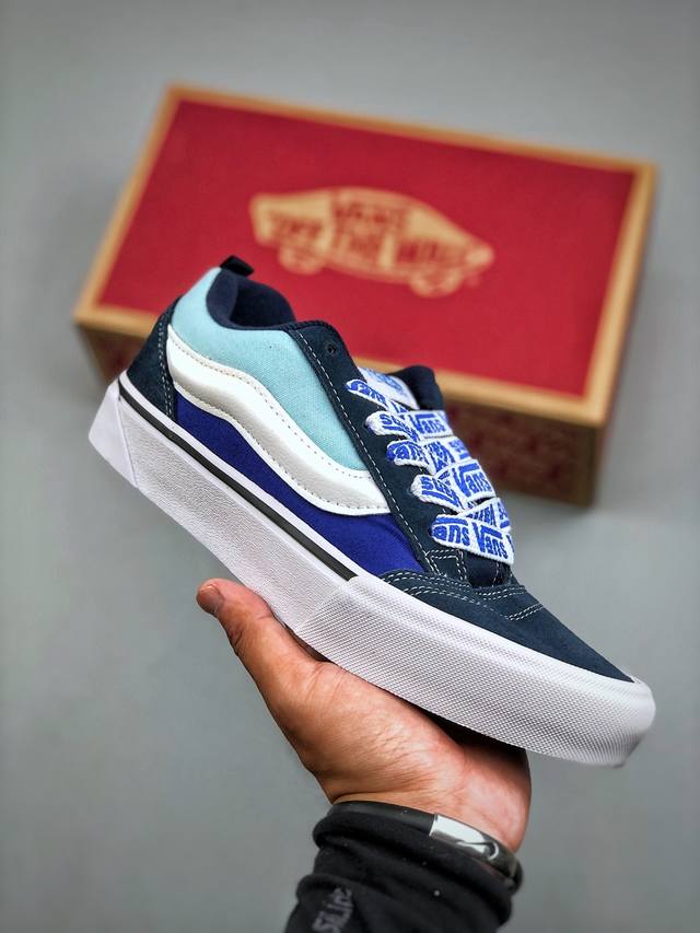Z New Vans Knu Skool Anti-slip Shock Absorption Low-top Sneakers for Unisex Blue