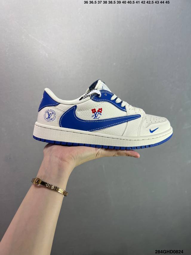Corporate-level Nike Air Jordan 1 X Travis Scott Aj1 inverted hook Joe One inve