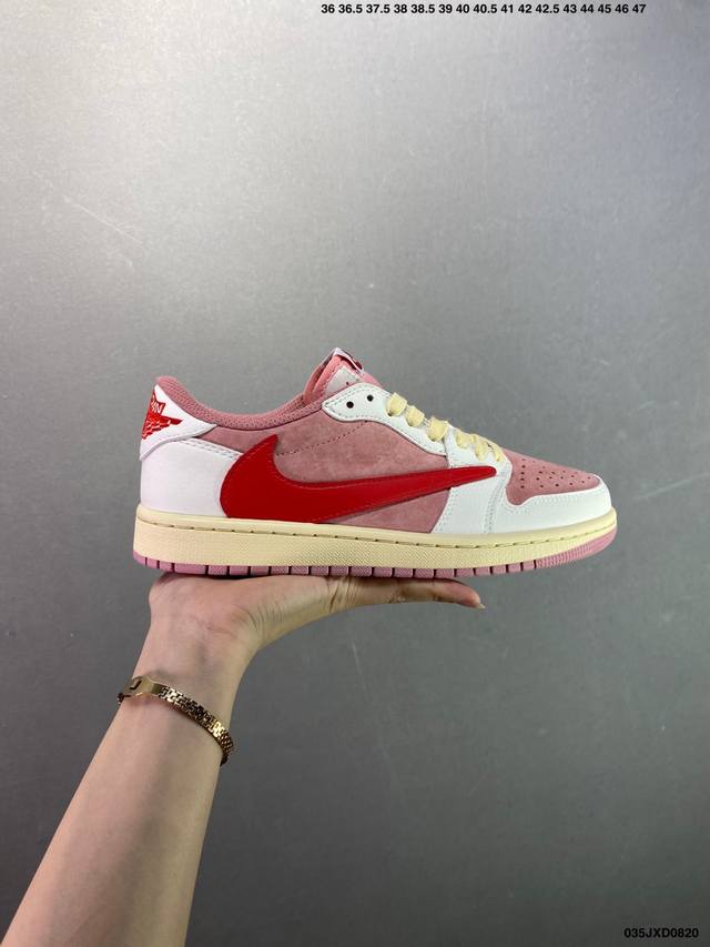 Company-level Aj1 inverted hook Travis Scott X Air Jordan 1 "Reverse Mocha" Aj1