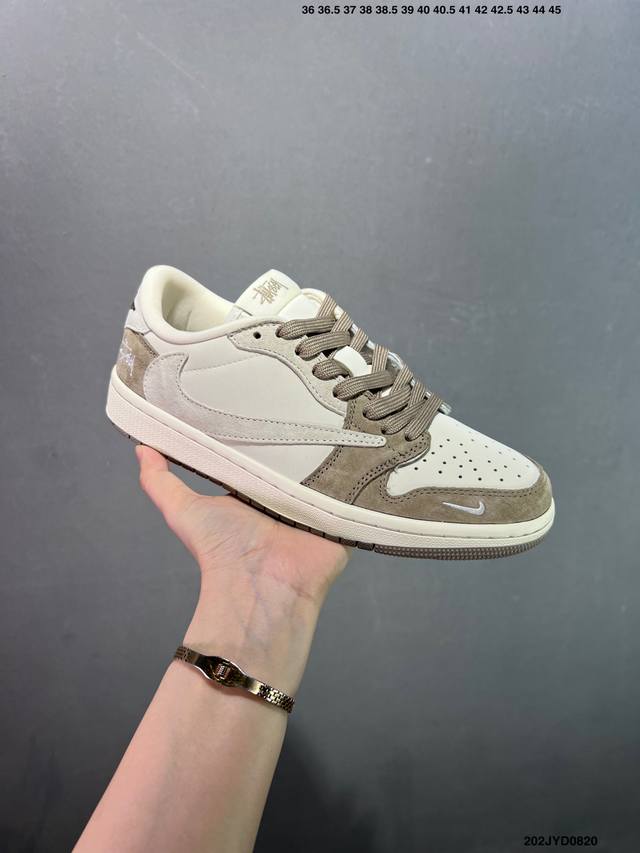 Company-level Aj1 inverted hook Travis Scott X Air Jordan 1 "Reverse Mocha" Aj1