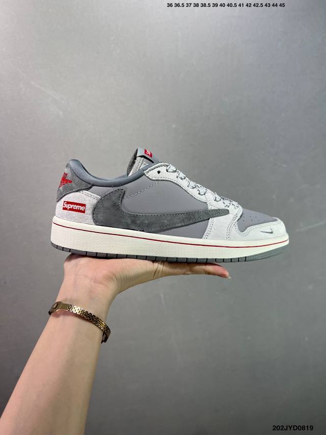 Company-level Aj1 inverted hook Travis Scott X Air Jordan 1 "Reverse Mocha" Aj1