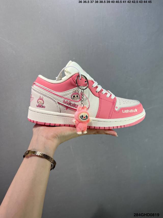 Corporate-Grade Labubu x Air Jordan 1 Low Rose Pink Labubu This model breaks th
