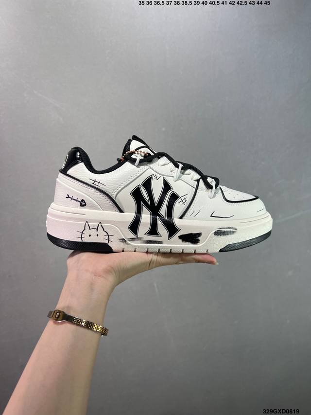 Company-level Mlb Ny printed internet celebrity dad shoes graffiti prank with 6c