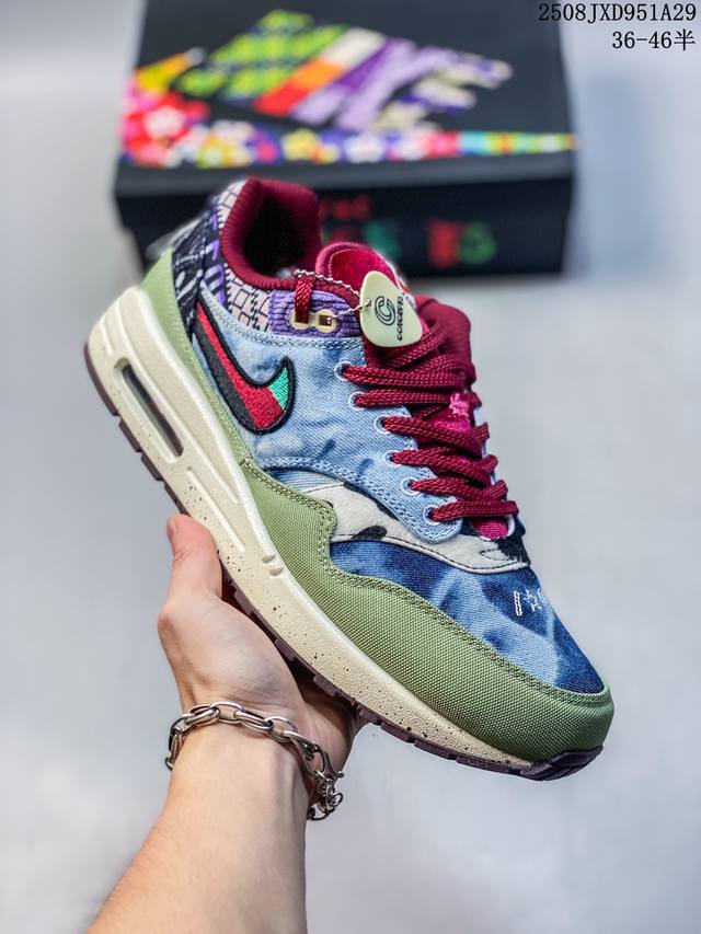 Nike Air Max 1 Air Max cushioning in a new colorway. The shoe's upper is constru