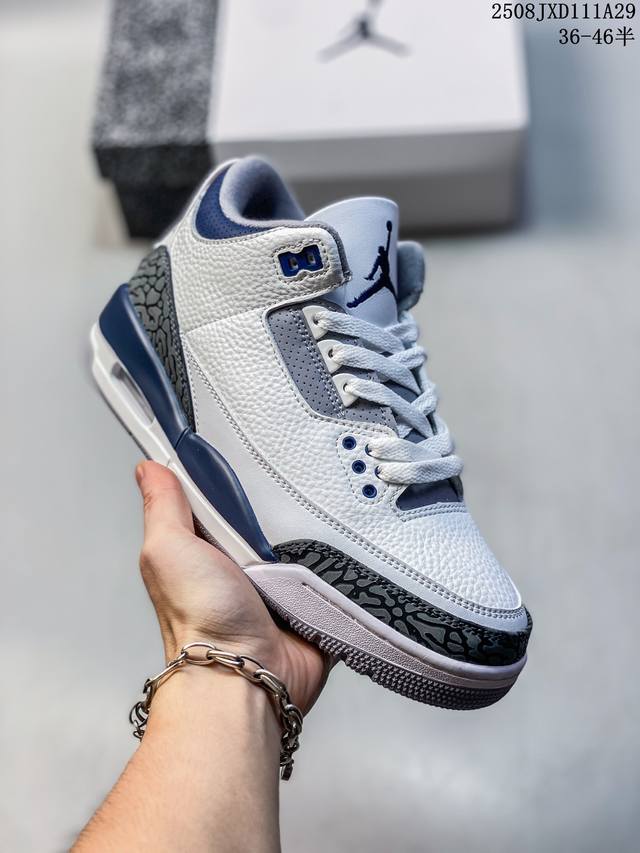 Jordan Air Jordan 3 Retro Aj3 Joe 3 mid-top retro casual sports culture basketba
